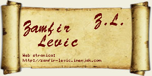 Zamfir Lević vizit kartica